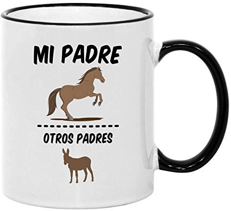 Casitika Regalos para papá. Tazas para Café del Día de los Padres. Taza de café de 325 ml para el Día del Padre en español. Tazas para papá latino para cumpleaños