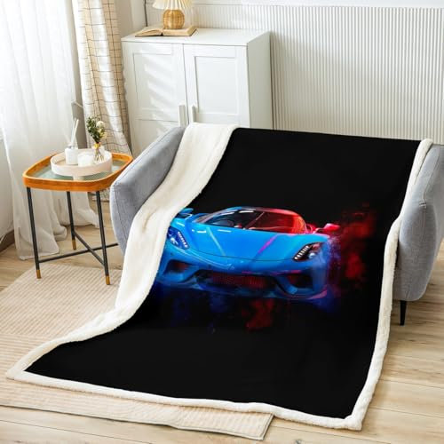 Feelyou Fleece-Überwurf, Rennwagen, 127 x 152,4 cm, für Jungen und Mädchen