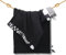 Serviette essuie main ou visage 30x50 cm original et stylé en éponge de bambou premium ultra douce et absorbante confectionné en France avec des matières durables (Kita Noir)