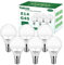 E14 Led Light Bulb, 5W Warm White (40/45W Equivalent) Small Edison Screw (SES) Bulb, G45 Golf Ball led Light Bulb, 450lm CRI>80 No Flickering Non-dimmable, for Interior Lighting, 6-Pack