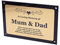 OriginDesigned Beautifully Engraved Mum & Dad Memorial Plaque - Indoor and Outdoor Use (Gold)