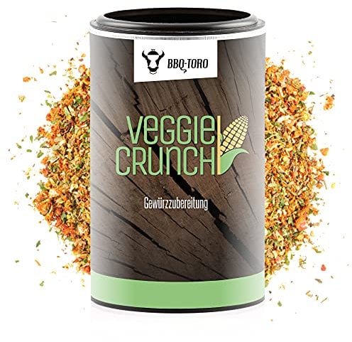 BBQ-Toro Veggie Crunch | 70 gr. Gewürzzubereitung | Gewürze für mediterranes Ofengemüse und Grillgemüse oder Kräuterbutter | Gemüsegewürz, Gewürzmischung, Grillgemüsegewürz