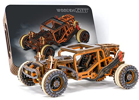WOODEN.CITY Buggy Limited Edition - 3D-Holzmodellbausatz zum Selbermachen, Laser Cut, Modellauto, Modellbausatz Erwachsene, Holzpuzzle, 3D Puzzle, Kreative Geschenke für Männer, Männer Geschenke