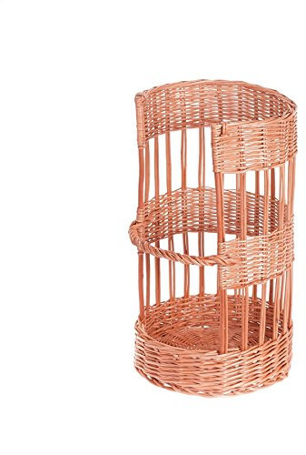 Chariot,huche à pain en osier. Présentoir pour baguettes ou pain long,corbeille baguette en osier (Ø:40 H80)