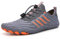 Teechodina Unisex Traillaufschuhe Herren Damen Wanderschuhe Barfußschuhe Laufschuhe Knit Sneaker Fitnessschuhe Fivefinger Zehenschuhe, Grau-B, 41
