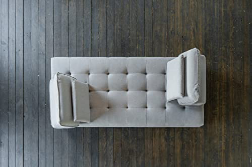 KAWOLA Sofa Schlafsofa WIOLO Sofa Couch Wohnlandschaft Sofa Stoff Sofa Relaxsofa Kinosofa Megasofa Sofa mit Rückenkissen verstellbar hellgrau