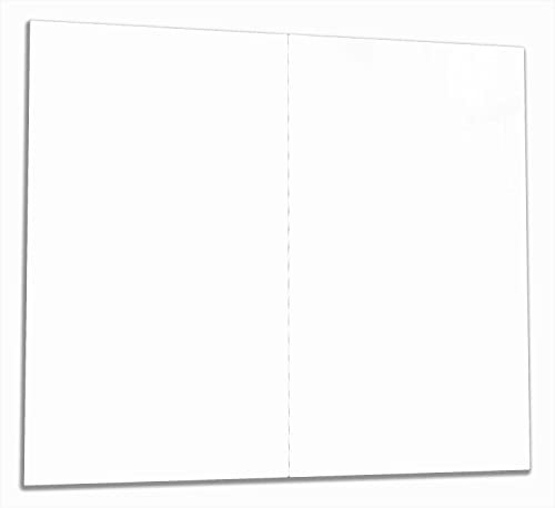 Wallario Herdabdeckplatte aus Glas, 2-teilig, 60x52cm, für Ceran- und Induktionsherde, Weiß