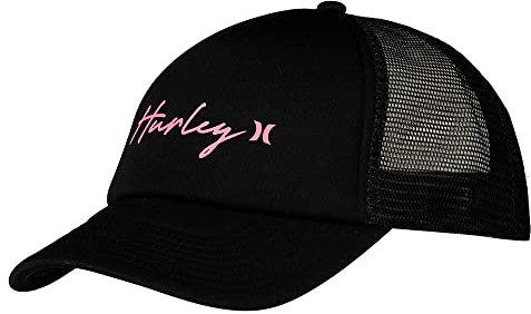 Hurley Damen W Icon Script Trucker Cap, Schwarz/Pink, Einheitsgröße