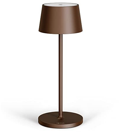 Stilosa Tischlampe Kabellos - Led Tischleuchte - Akku Kabellose Dimmbar Lampe mit Touch - Table Lamp Aufladbar Usb C - Akku-tischleuchte Outdoor - Bronzefarbe