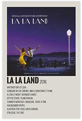 FABIVA La La Land 441 Leinwandposter, Motiv: Alternative, minimalistische Dekoration, Schlafzimmer, Dekoration, Sportlandschaft, Büro, Raumdekoration, Geschenk, ungerahmt, 20 x 30 cm
