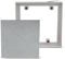 PVC Fliesenrahmen magnetisch 500 x 500 mm (50 x 50 cm) | Außenmaß 506 x 506 mm | Revisionsklappe für Fliesenwand & Bad | Trägerplatte mit Magneten | Einfache Montage | Weiß | 30 mm Einbautiefe