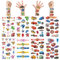 8 Blätter Car Tattoo Sticker, Aufkleber Set Kinder, Kinder Tattoo, Aufklebe Tattoos Set, Temporäre Tattoos Set, Waterproof Stickers