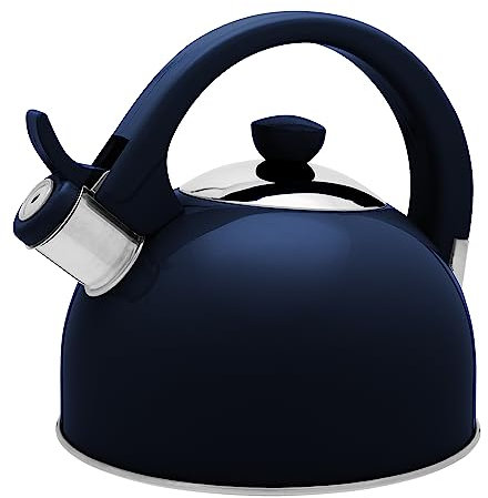 Galicja wasserkessel edelstahl Molly – Flötenkessel gasherd – wasserkocher herd – pfeifkessel gasherd – Flötenkessel Wasserkessel – wasserkessel induktion – 1,7l Marineblau