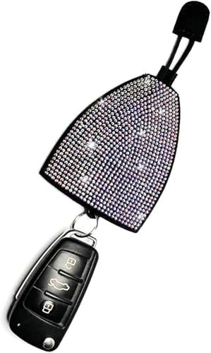 CGEAMDY Autoschlüsselschutzhülle Aus Leder, Schutzhülle Für Autoschlüssel Mit Diamanten, Hübsches Schlüsseletui,Strass Glitzer Diamant Autoschlüssel Etui(Farbig)