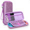 innoAura Étui pour Switch Violet, 16 en 1 Switch D'Accessoires avec Sac de Transport Switch, Housse Switch Étincelant, Protection D'Écran, Étui de Jeu Switch et Capuchons (Paillettes Violettes)