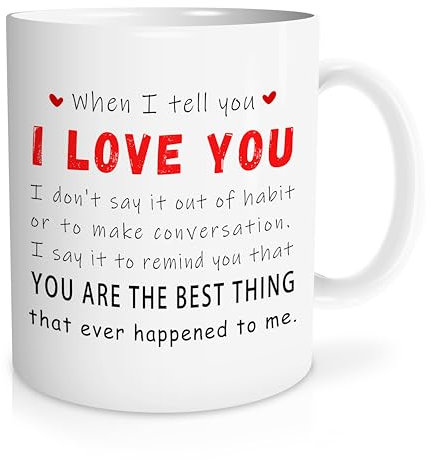 Likjad valentines day mug,i love you coffee for her him,girlfriend coffee mug,you are the best thing,valentine Christmas Couple Gifts for Him, Her/11 oz