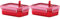 Emsa Mikrowellendose Clip & Micro 517771 | Mikrowellenventil | 0,55 L | Lunchbox | Integrierte Maßeinteilung | Made In Germany | Rot/Transparent (Packung mit 2)