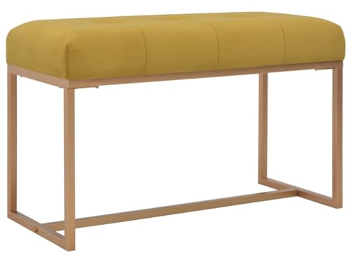 MNISDFL Bank 80 cm Senfgelb Samt Geeignet für Schlafzimmer Bad Wohnzimmer