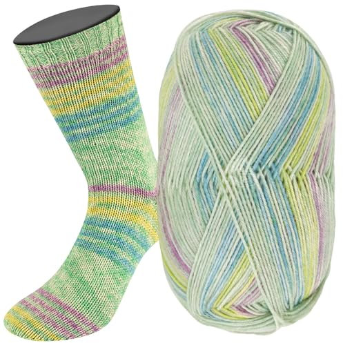 LANA GROSSA Meilenweit 100 Merino extrafine Luna | Hochwertiges Sockengarn, waschmaschinenfest | Handstrickgarn aus 75% Schurwolle & 25% Polyamid | 100g Wolle, Stricken & Häkeln | 420m Garn FB4112