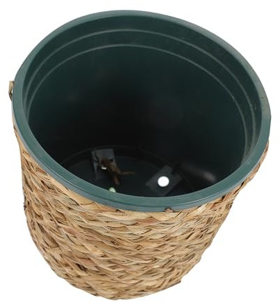 IWOWHERO Handgefertigter Pflanzenkorb Aus Seegras Dekorativer Aufbewahrungskorb Für Blumenarrangements Für Indoor Und Outdoor-nutzung Stilvolle Raumdekoration Für Ihr Zuhause