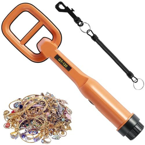 MENIBBLER Unterwasser-Metalldetektor, IP68, vollständig wasserdicht, 10,7 cm Spule, Metalldetektor mit LED und Alarm, Handgerät, GT-120, Metallfinder, Detektor-Werkzeug für Eisen- und