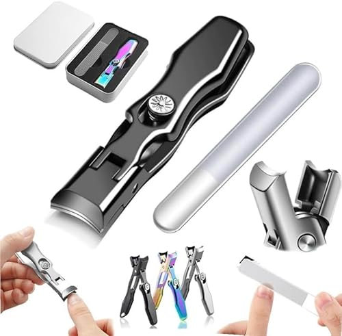 Luxgrip German Toe Nail Clippers - Ultra Sharp Stainless Steel, Professional Fingernail Clipper for Seniors