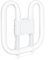 GR10q 4-Pin Bulb 28W 3500K Warm White, 2D Square CFL Compact Fluorescent 4 Pin Light Bulb, GR10q DD Flat Butterfly Bulb for Flush Ceiling Light, 4 pin Bathroom Light Bulbs, 1 Pack-20.0 * 20.0CM
