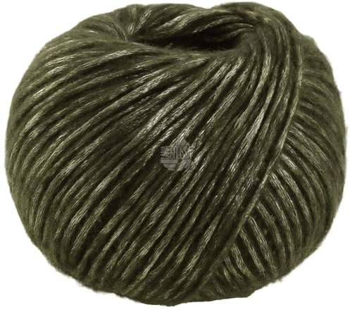 LANA GROSSA Lucida | Metallisch glänzende Netzgarnstruktur aus Viskose gefüllt mit Merinofasern | Aus 58% Schurwolle (Merino) & 42% Viskose | 50g Wolle zum Stricken & Häkeln | 100m Garn FB2