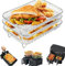 Air Fryer Zubehör für Ninja Double Stake XL/Dual AF400EU/AF451EU 9,5 l, 3 Schichten Air Fryer Rack mit Clip, 304 Edelstahl Grillrost