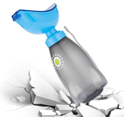 Euyehn Urinoir de voyage pour homme - Avec couvercle et entonnoir - Anti-déversement - Design ergonomique - Grande capacité