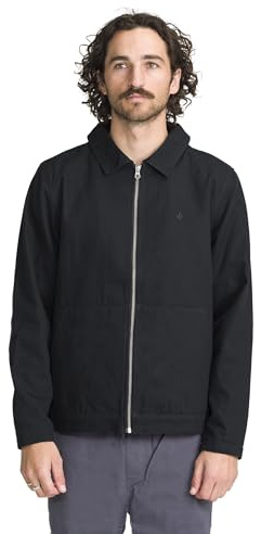 Volcom Herren Palm Drive Faux Sherpa Lined Jacket – Utility Workwear Palm Drive Sherpa gefütterte Garagenjacke mit Reißverschluss (1er Pack)