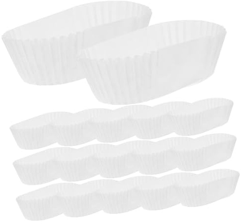 Garneck 1000 Stück Papierförmchen : Muffinförmchen aus Fettdicht Papier für Eclair und Pralinen - Stabile Bootsform Backform für Desserts und Partys