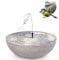 matches21 HOME & HOBBY Fontaine solaire d'extérieur avec bol de 45 cm - Couleur sable - Fontaine de jardin