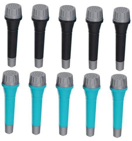 DECHOUS Simulation Mikrofon Spielzeug Kunststoff Kinder Gefälschtes Mikrofon 10 Stück Bunt Puppenspiel Geburtstagsgeschenk Sprachförderung