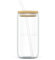 VETAIN Trinkglas mit Bambusdeckel & Glasstrohhalm 250ml - Spülmaschinenfest - Glasbecher mit Reinigungsbürste - Cocktailglas, Eiskaffeebecher - Trinkbecher perfekt für Shakes, Smoothies