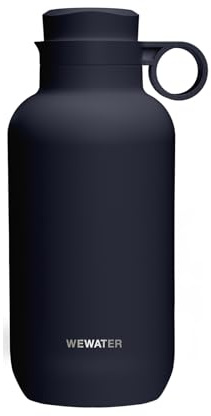WEWATER Infuse Bottle - Thermal Bottle 530 ml with Integrated Infuser, Reusable Portable Bottle, Handle, BPA Free, Anti-Leak Cap with Double Opening, Blue Thermos