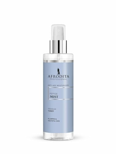 Afrodita Professional Peptid Gesichtsserum Spray mit Hyaluronsäure, feuchtigkeitsspendender Anti Aging Toner & Gesichtsspray für trockene und reife Haut, vegane Pflege, 100 ml