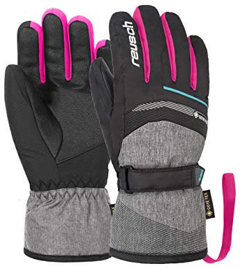 Reusch Kinder Handschuhe Bolt GTX Junior Blck/Blck melang/pink glo 4,5
