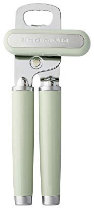 KitchenAid Classic Multifunktions-Dosenöffner und Flaschenöffner, einfach zu bedienen, rasiermesserscharfes Schneidrad aus Edelstahl, weiche ergonomische Griffe, Pistazie