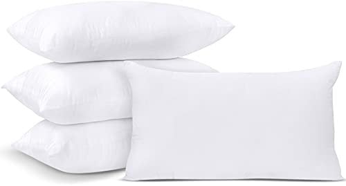 Utopia Bedding 4er Set Kissenfüllung 30 x 50 cm, Innenkissen Füllkissen Kopfkissen Sofakissen (Weiß)