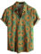 VATPAVE Herren Hawaii Hemd Männer Kurzarm Sommer Freizeithemd Casual Strand Blumen Hawaiihemd XX-Large Gelb Grün