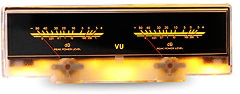 Double Pointer Analog VU Meter Stereo Audio Verstärker Board DB Schallpegelanzeige Meter Panel Einstellbare Hintergrundbeleuchtung mit Treiber Weiß Gelb Licht