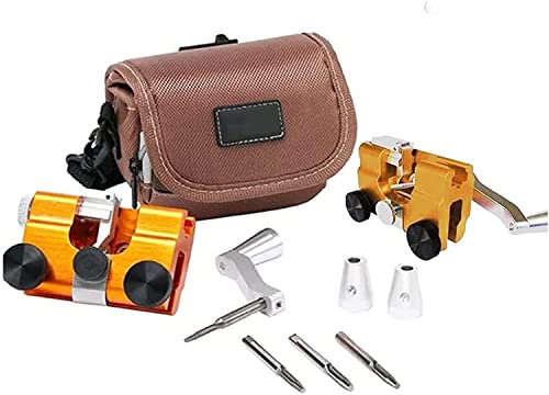 LGWG Portable Chainsaw Chain Sharpening Jig, Chainsaw Sharpener Kit for All Kinds of Chain Saws and Electric Saws, Deluxe Chainsaw Sharpening for Lumberjack & Garden Worker-2pcs