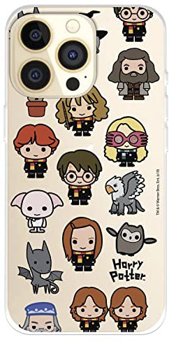 Schutzhülle für iPhone 14 Pro, offizielles Harry Potter-Design, Charakter-Symbole zum Schutz Ihres Handys, weiches Silikon, offizielles Lizenzprodukt von Harry Potter