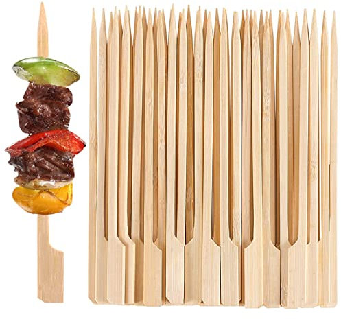 brochettes Lot de 100 pics en bambou pour apéritif, cocktails, amuse-bouches, fruits, sandwichs, collations, barbecue