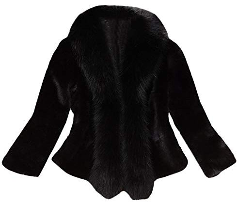 LZPCarra Felljacke Damen, Fellmantel Weiß Hochzeit Felljacke Kunstfell-Fellkragen Jacke Cardigan Frauen Elegant Pelz-Kurzjacke Pelzmantel Winterjacke Kunstpelz Jacke Mantel Coats Pelzjacke-Fellmantel