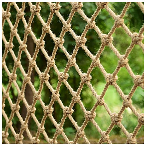 AMAKAA Handgewebtes Netz, Seilnetz, Sicherheitsnetz, Maschenweite 10 cm, Seilstärke 6 mm, Verschiedene Größen sind erhältlich (Größe:1x3m)