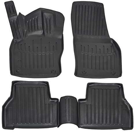 J&J AUTOMOTIVE | 3D TPE Gummifußmatten Gummimatten Passend Für Caddy 4 ab 2020, Schwarz, Anti-Rutsch, Abwaschbar, Allwetter, Hohes Rand, 5-TLG