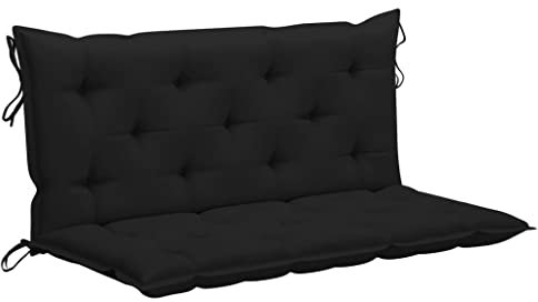 WIFESE Auflage für Hollywoodschaukel 120x50x7 cm Sitzkissen Bank Bankauflage Kissen Outdoor Bierbankauflagen Sitzpolster Bank Sitzauflagen FüR BäNke RüCkenpolster Schwarz