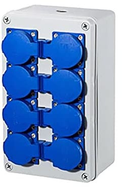 MURVE Regenwassersteckdose für den Außenbereich, drei Löcher, 220 V/10 A, Wandmontage, multifunktional, für den Außenbereich, elektrische Auto-Ladestation (Größe: EU-Steckdose, Farbe: 8K)